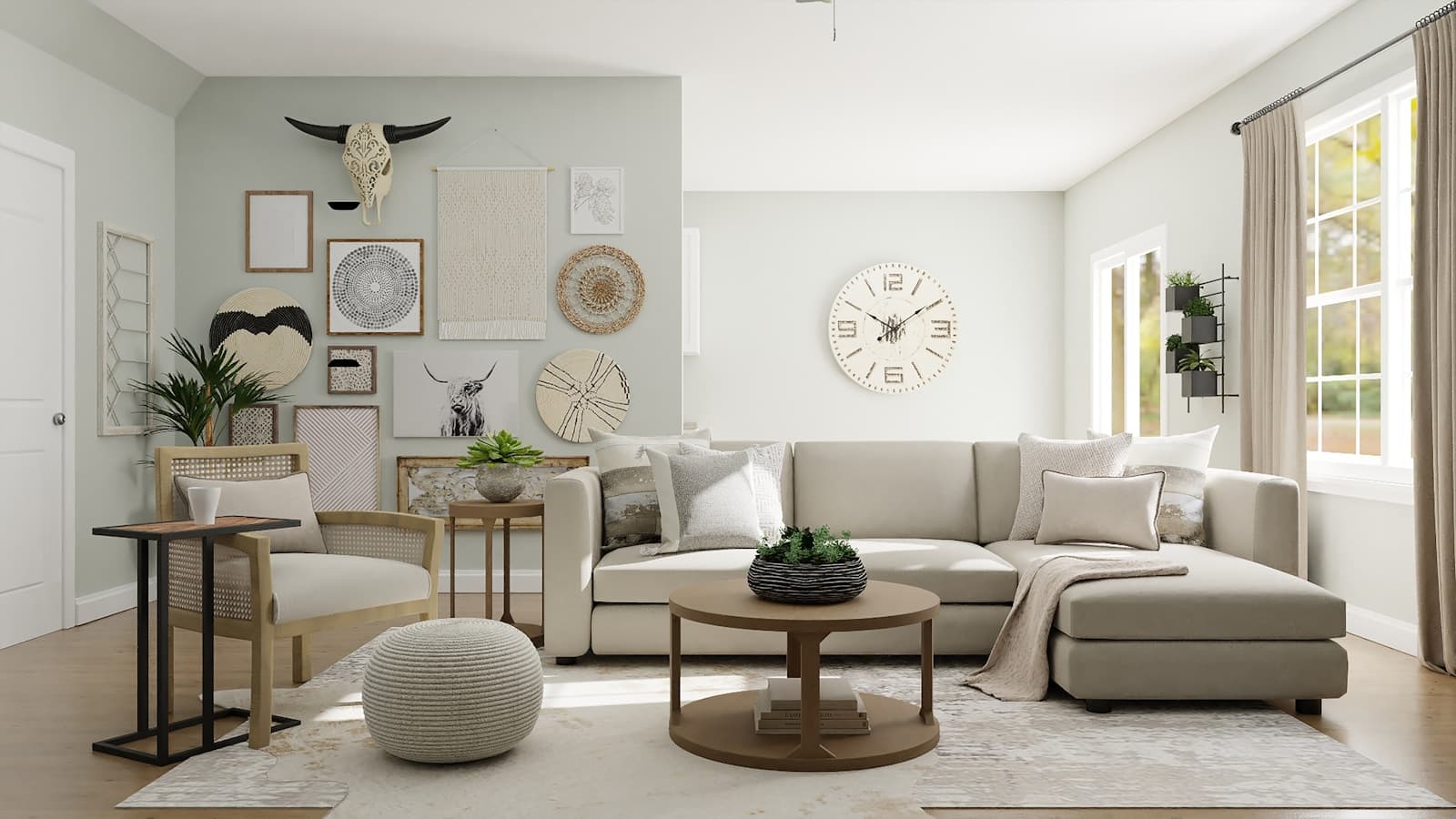 Intérieur lumineux avec canapé propre